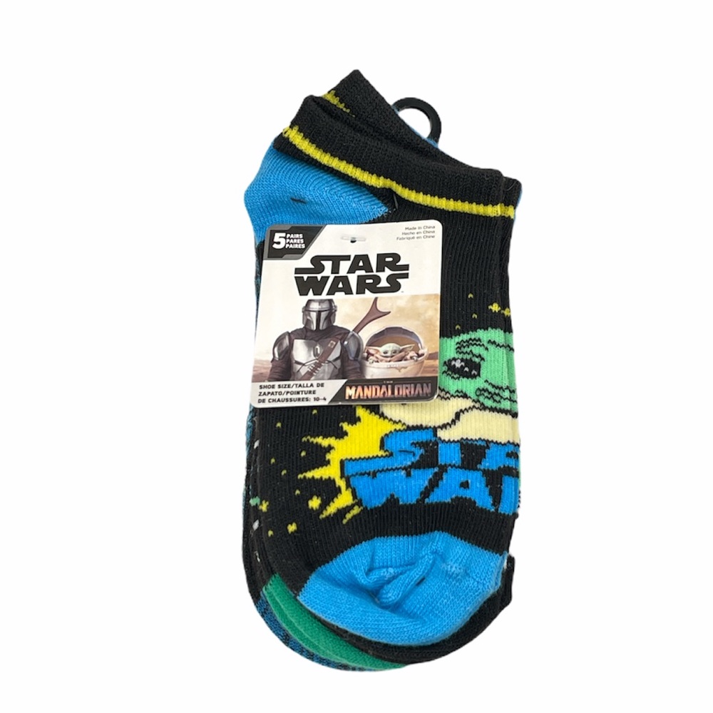 Star Wars Mandalorian Ankle Socks, 5 Pairs, Blue - Picture 7 of 7